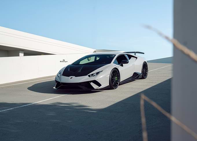 White Lamborghini Huracan