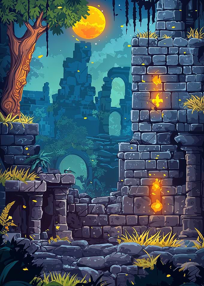 Ruined Temple Night
