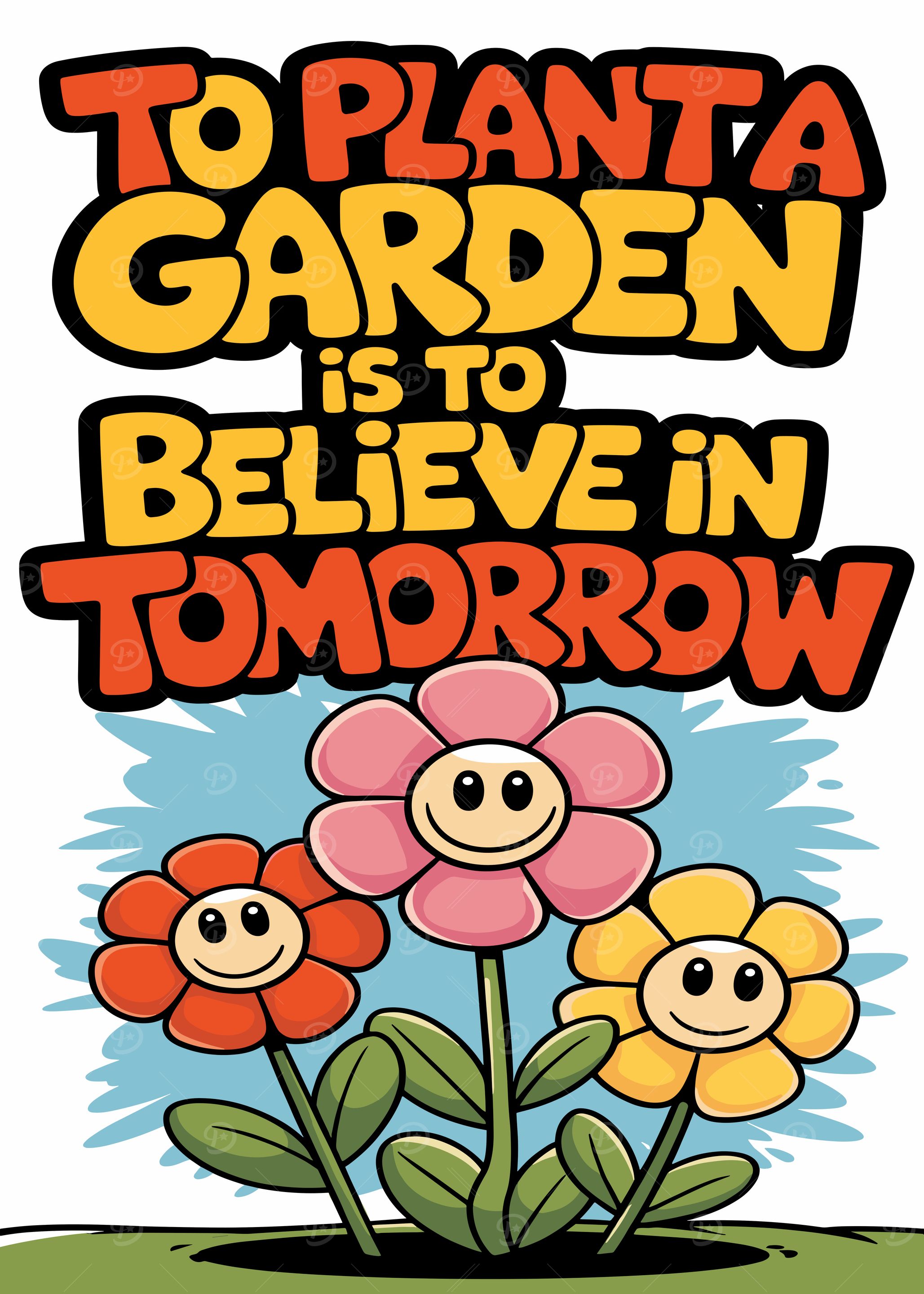 Garden Quote with Flowers