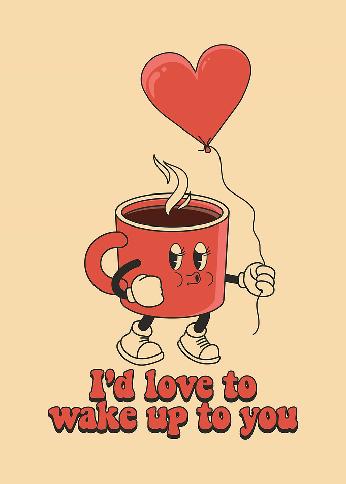 Retro Coffee Love Art