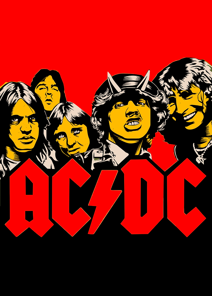 AC/DC Band Illustration