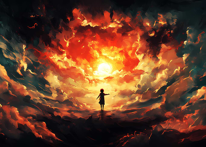 Sunset in the Clouds