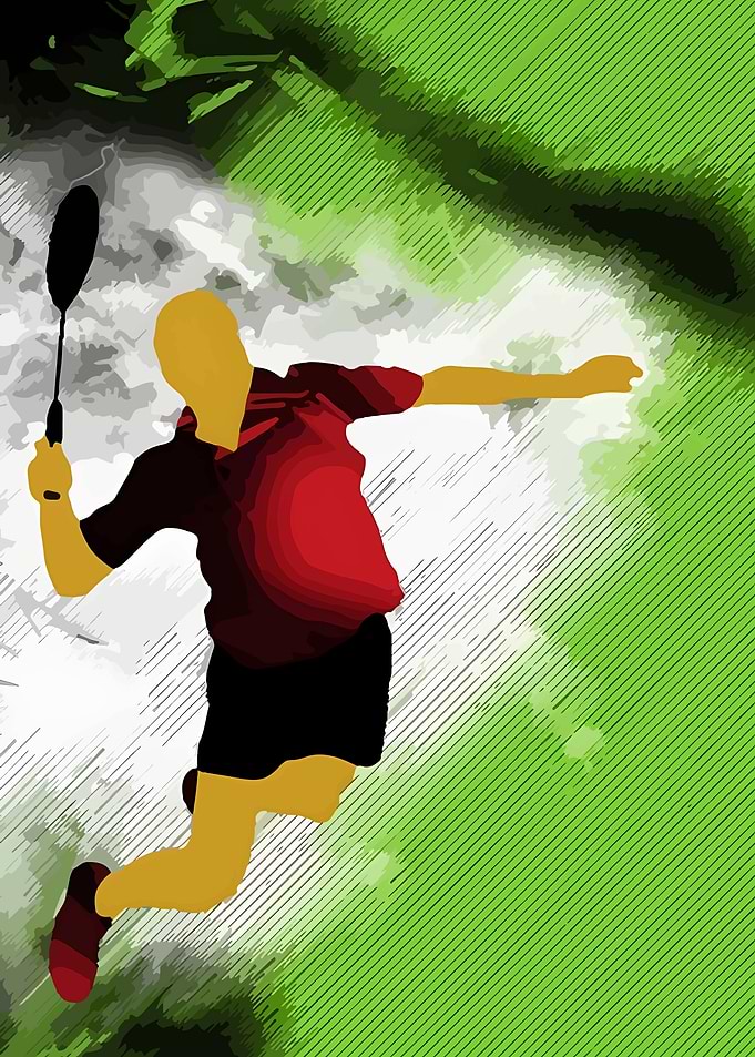 Badminton Player Silhouette