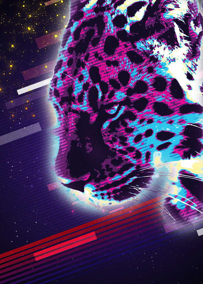Retro Jaguar Portrait