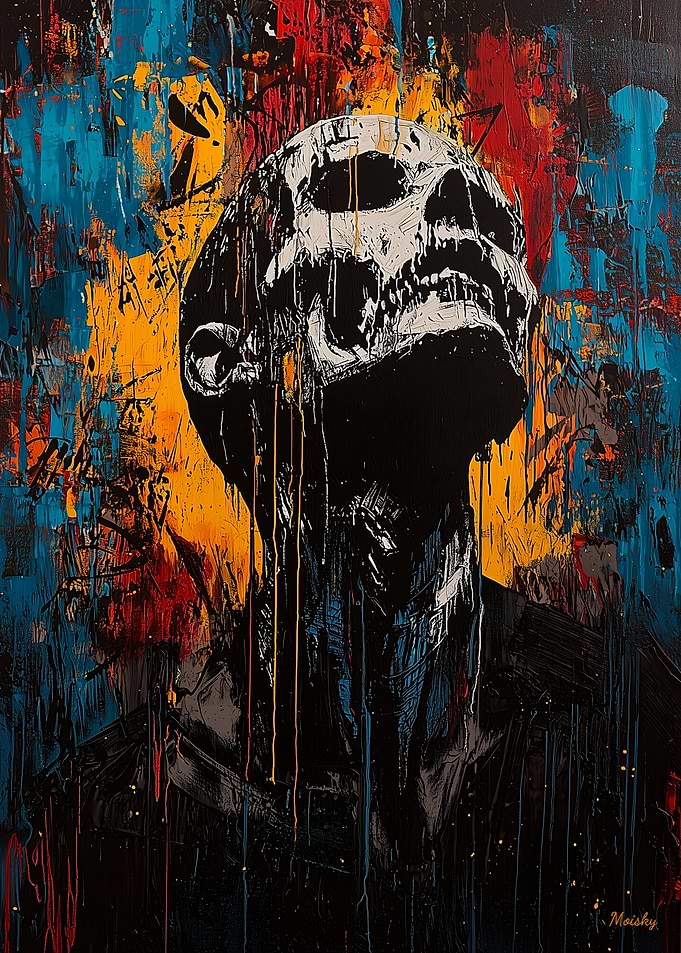 Agony and Awakening Contemporary Expressionist Artwork