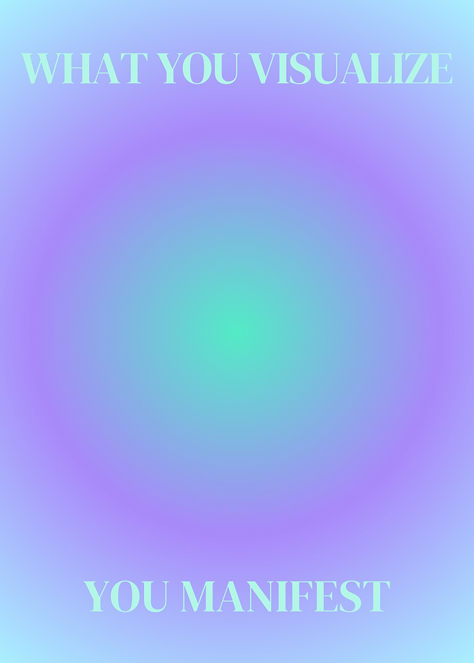 Visualize & Manifest Positive Affirmation Aura Art