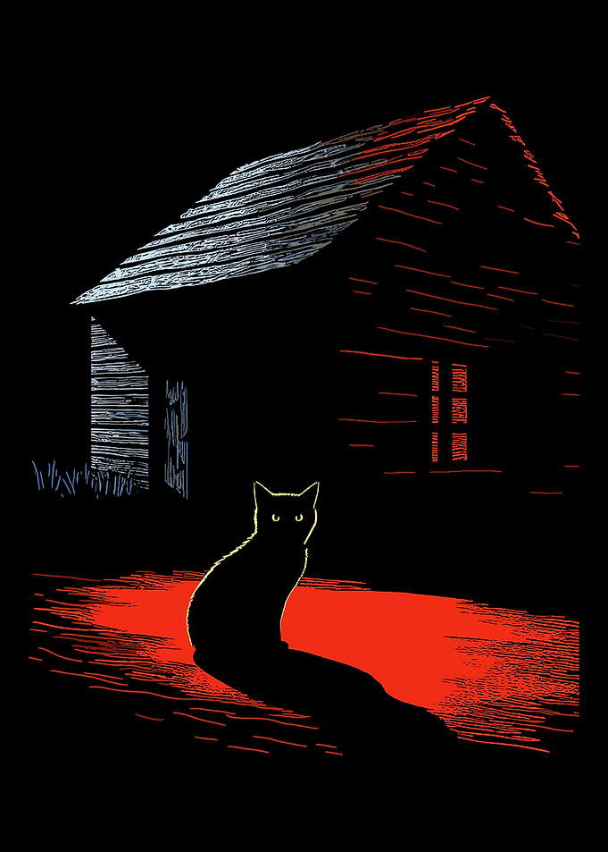 Black Cat and Red House