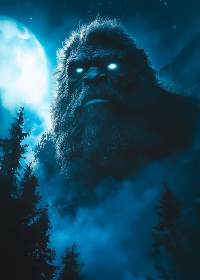 Bigfoot in the Moonlight