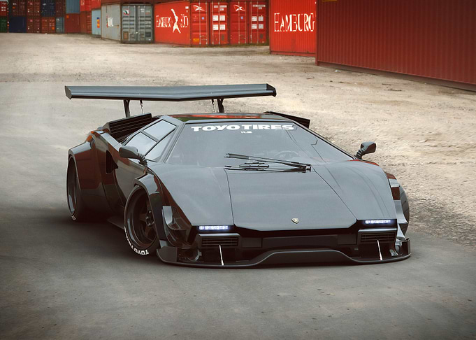Black Lamborghini Countach