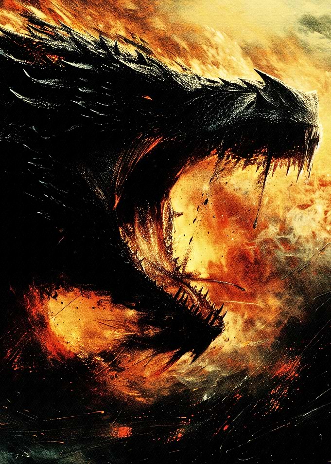 Dragon in Flames