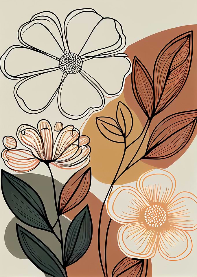 Abstract Floral Art Print