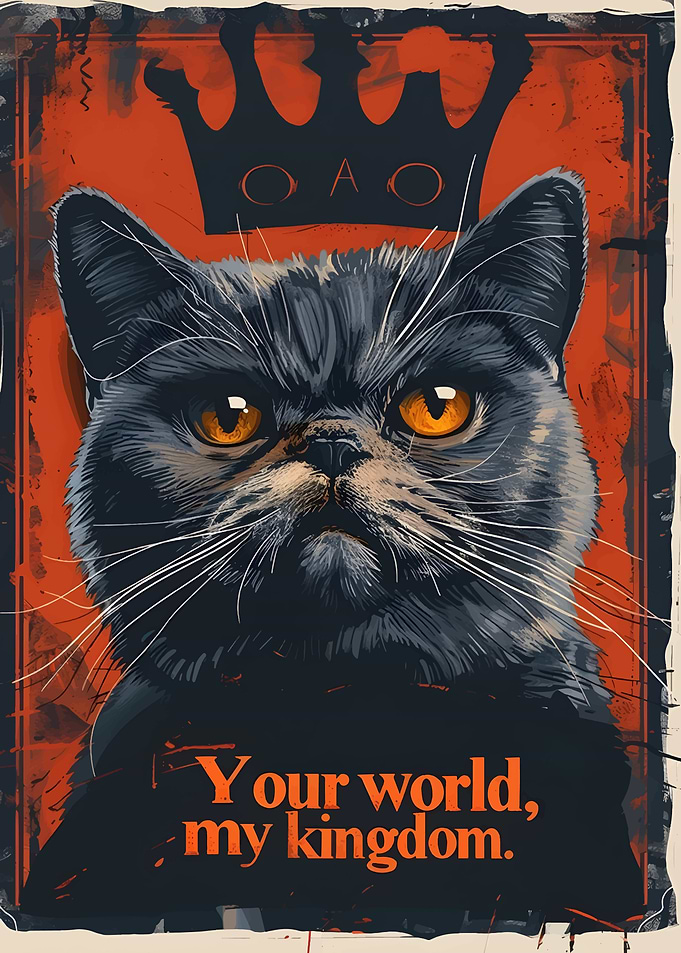 Cat King Poster