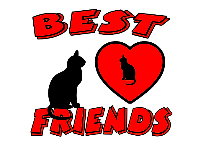 Best Friends Cat Design