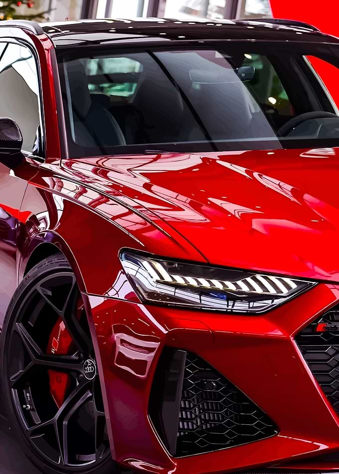 Red Audi RS6 Avant
