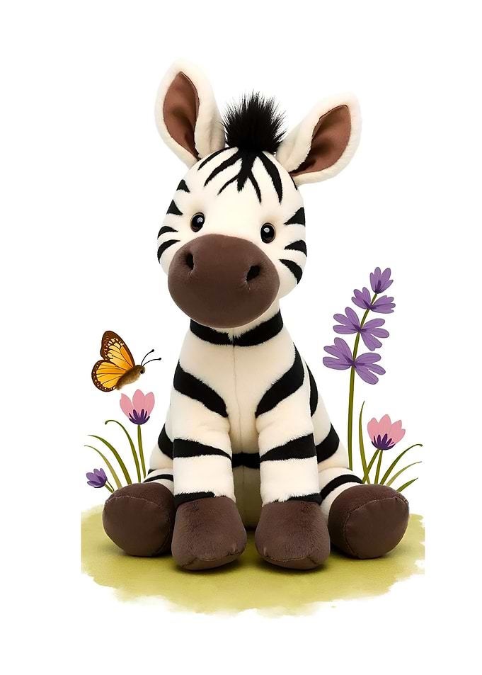 Plush Zebra Toy