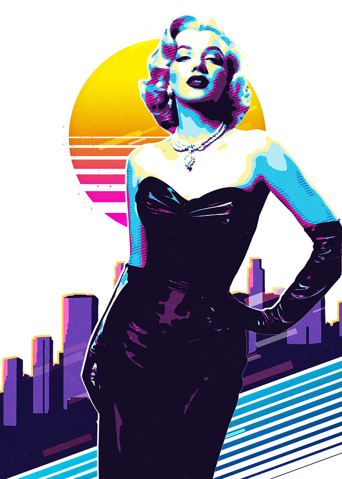 Marilyn Monroe Retro Art