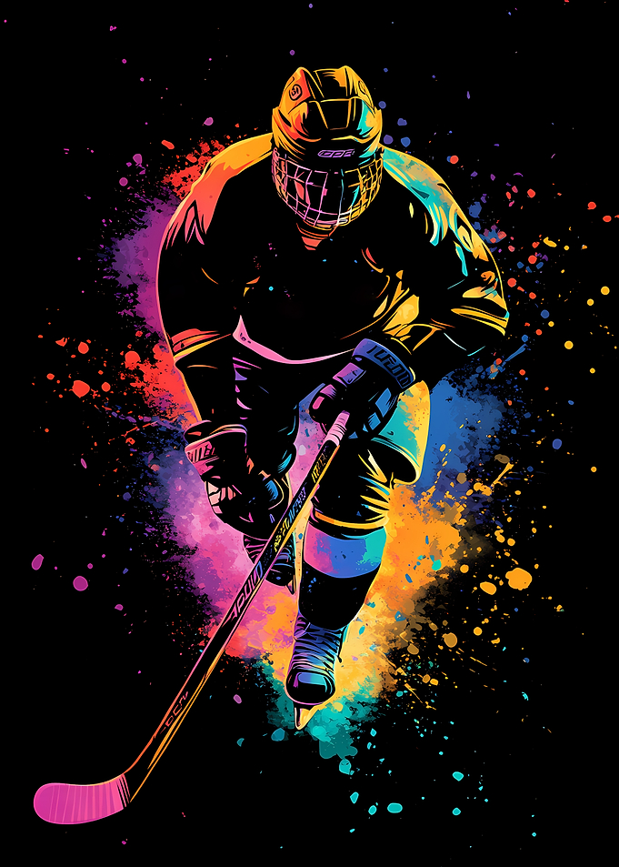 Hockey Player in Action