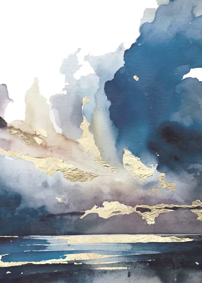 Abstract Watercolor Seascape