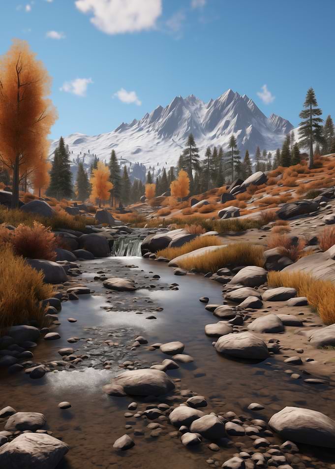 Mountain Stream Landscape
