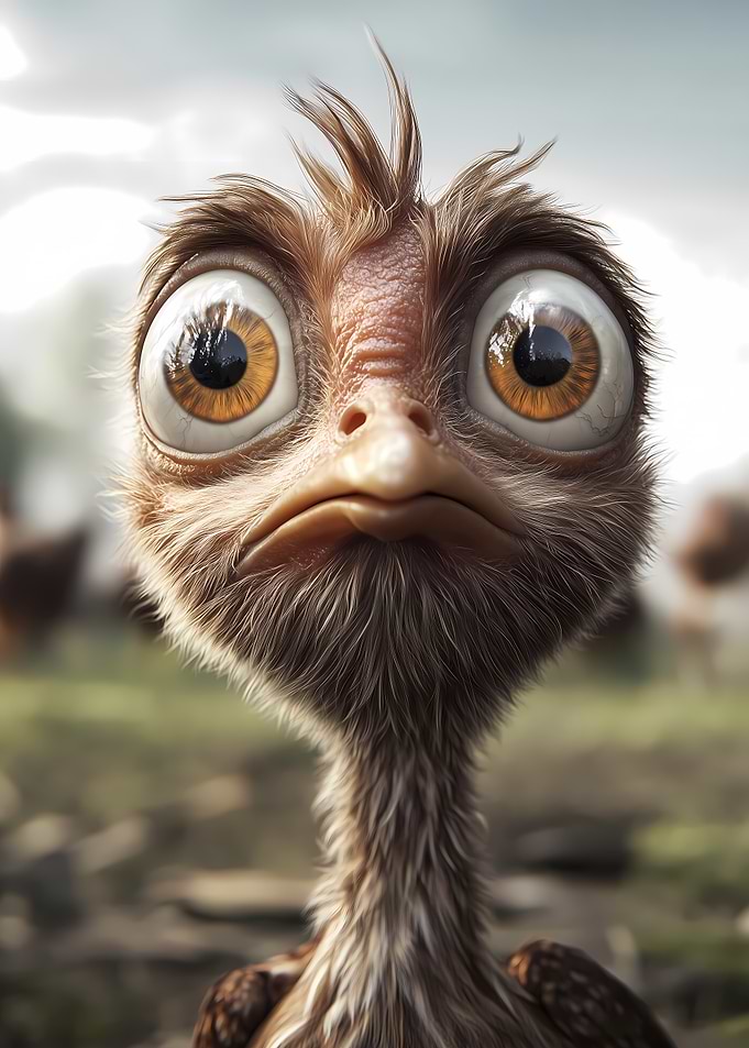 Cute Ostrich Chick