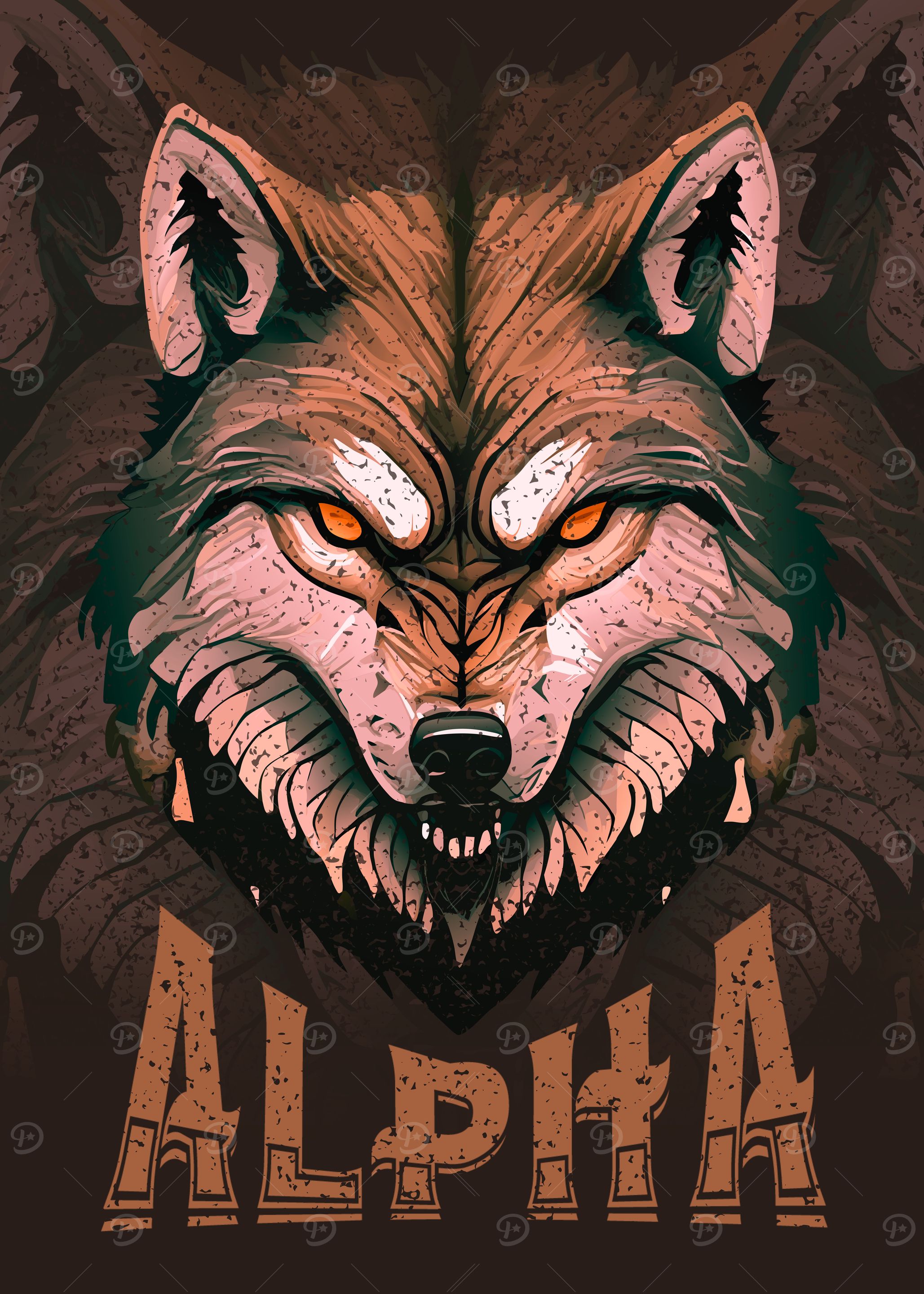 Alpha Wolf Illustration