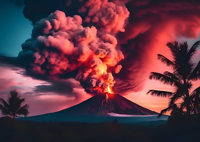 Volcanic Eruption Sunset