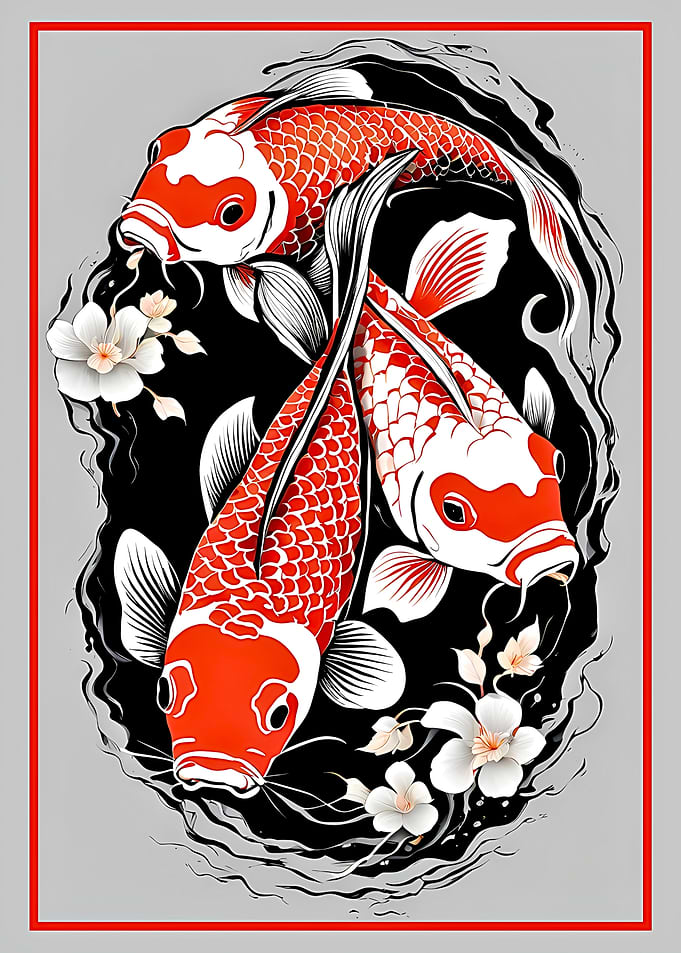 Koi Fish Art Print