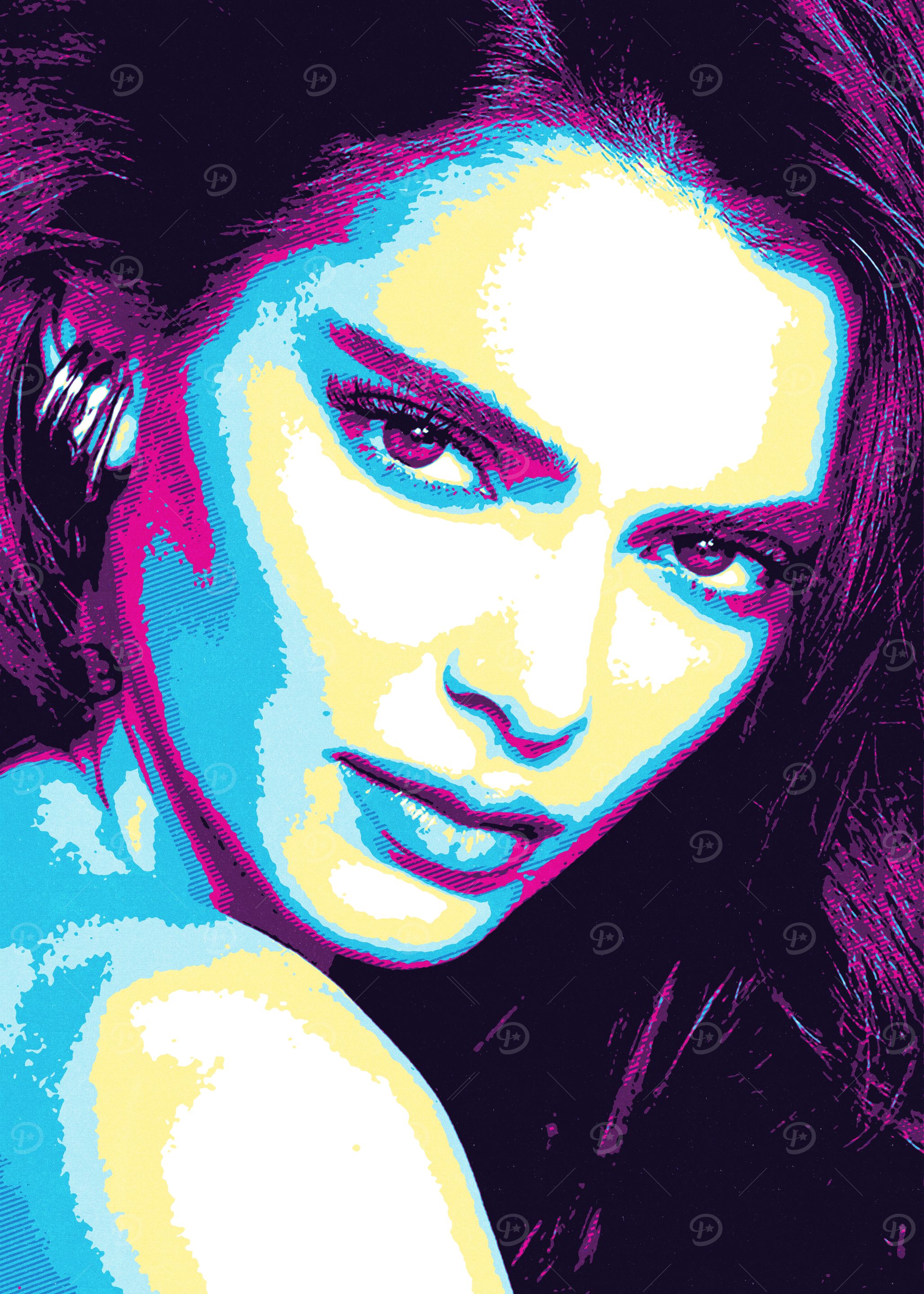 Kendall Jenner Pop Art Portrait