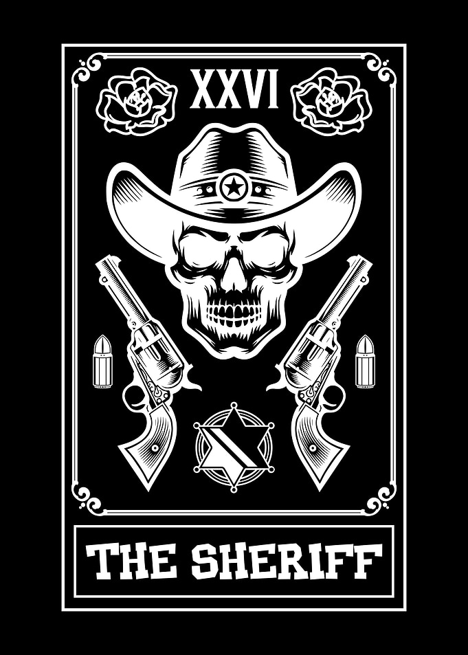 The Sheriff Skull Card