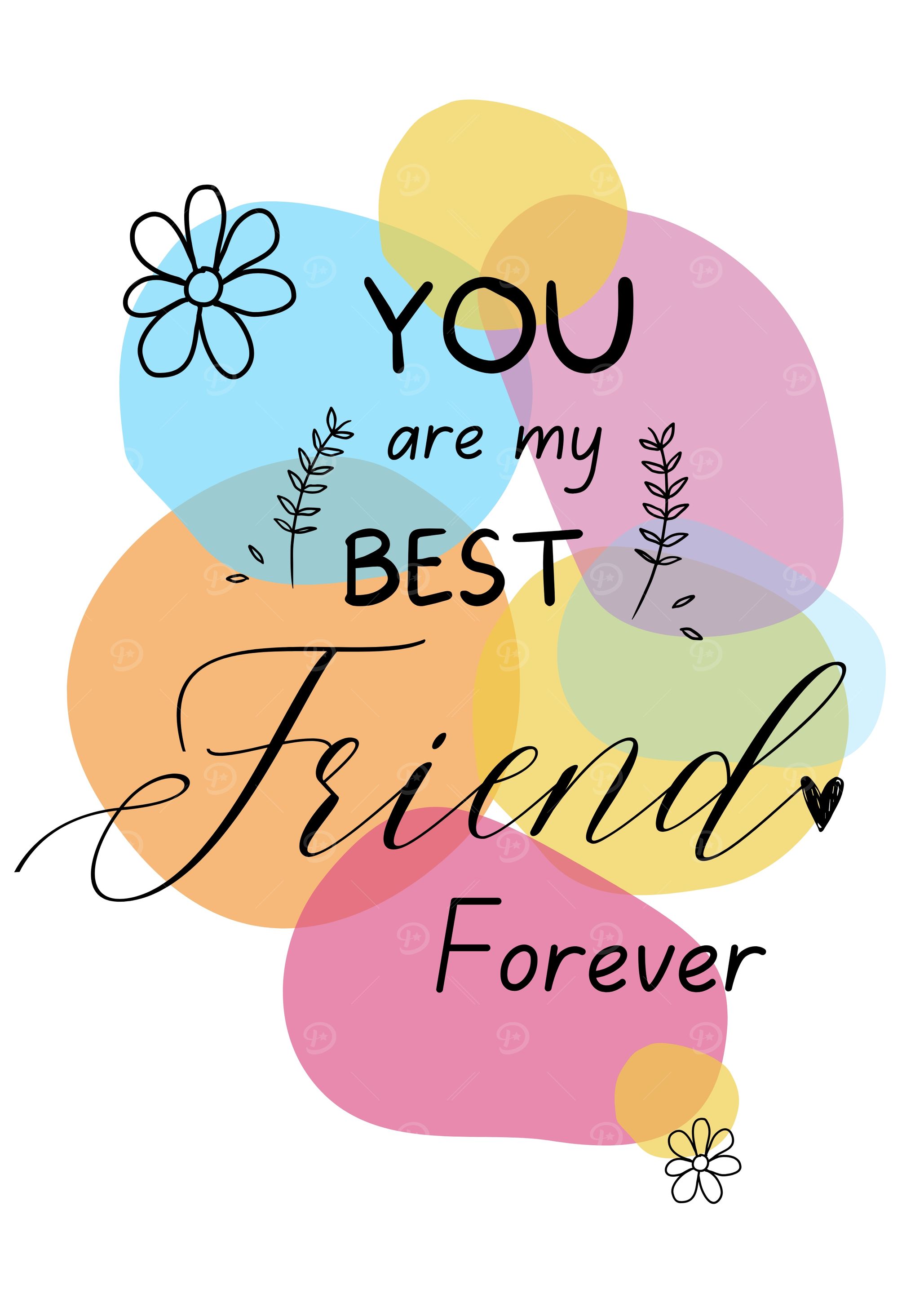 Abstract Best Friend Forever