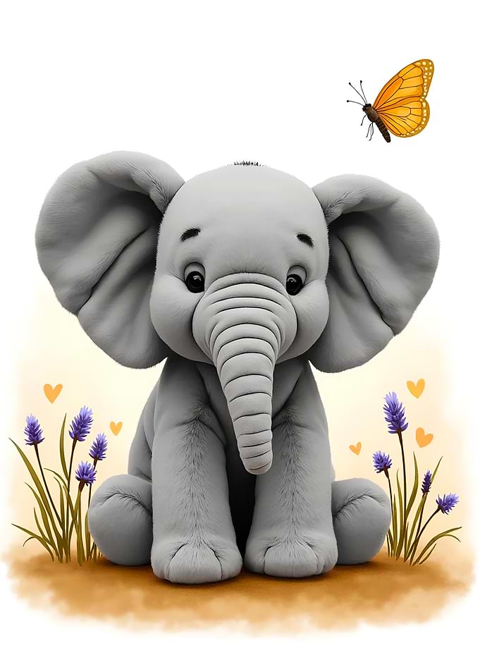 Cute Elephant Plush Toy