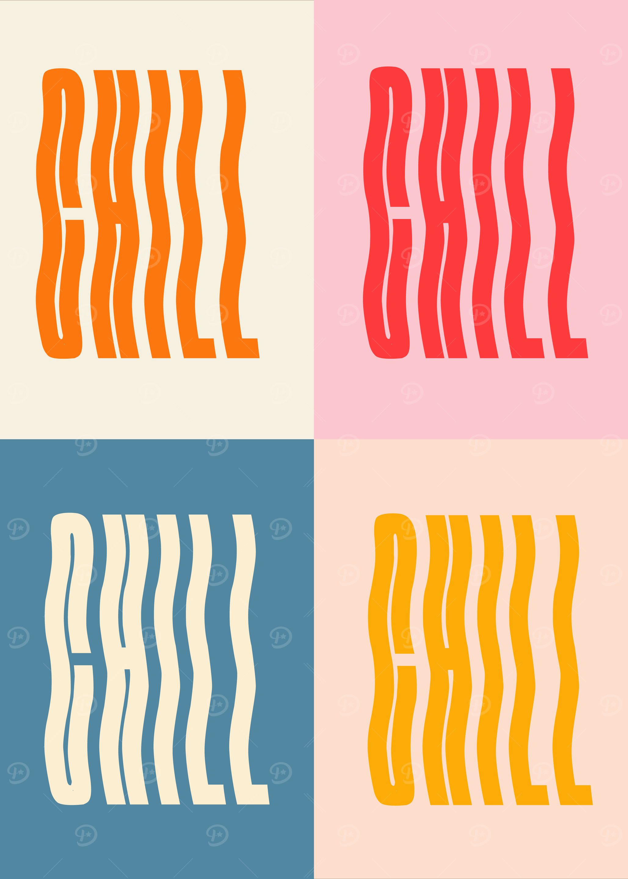 Chill Typography Print