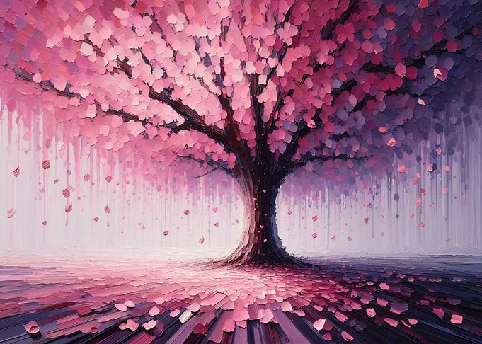Tranquil Cherry Blossom Tree Canopy