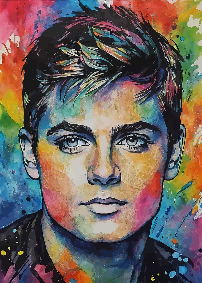 Martin Garrix Colorful Portrait