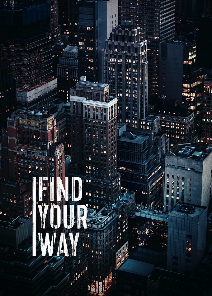 Cityscape with Inspirational Quote