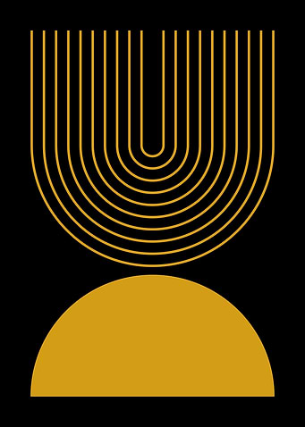 Golden Arches Abstract Art