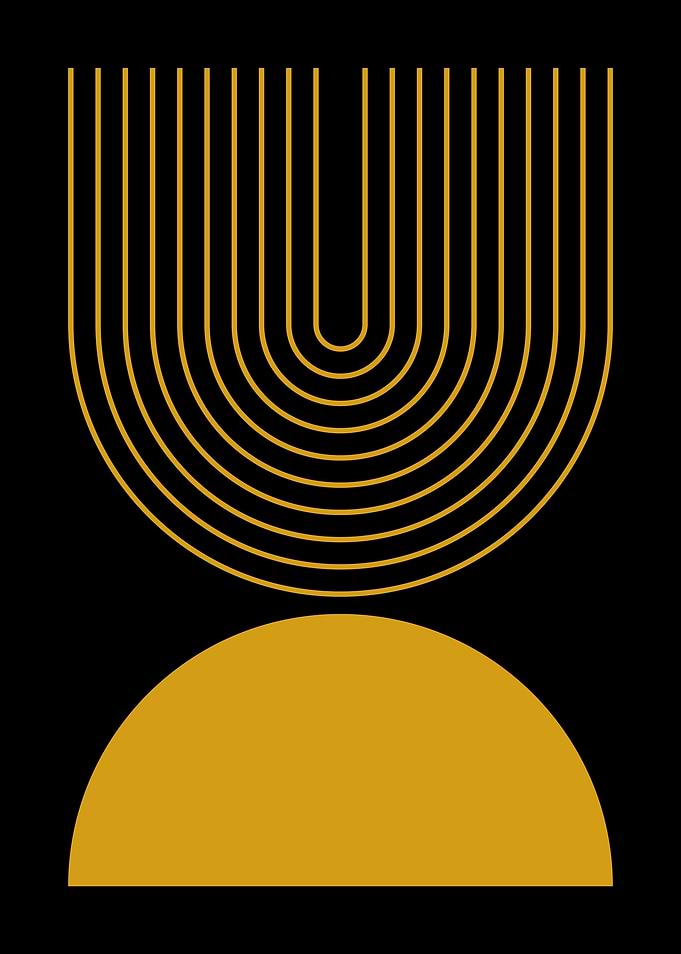 Golden Arches Abstract Art