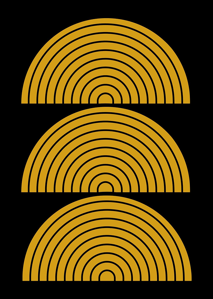 Golden Arches Abstract Art