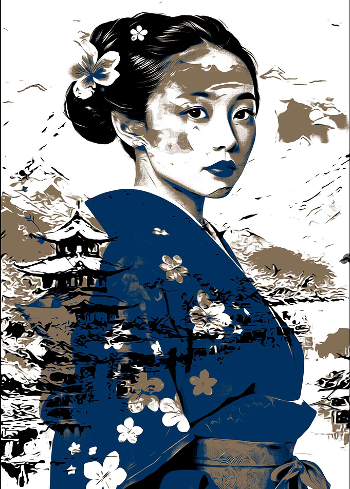 Geisha in Traditional Kimono