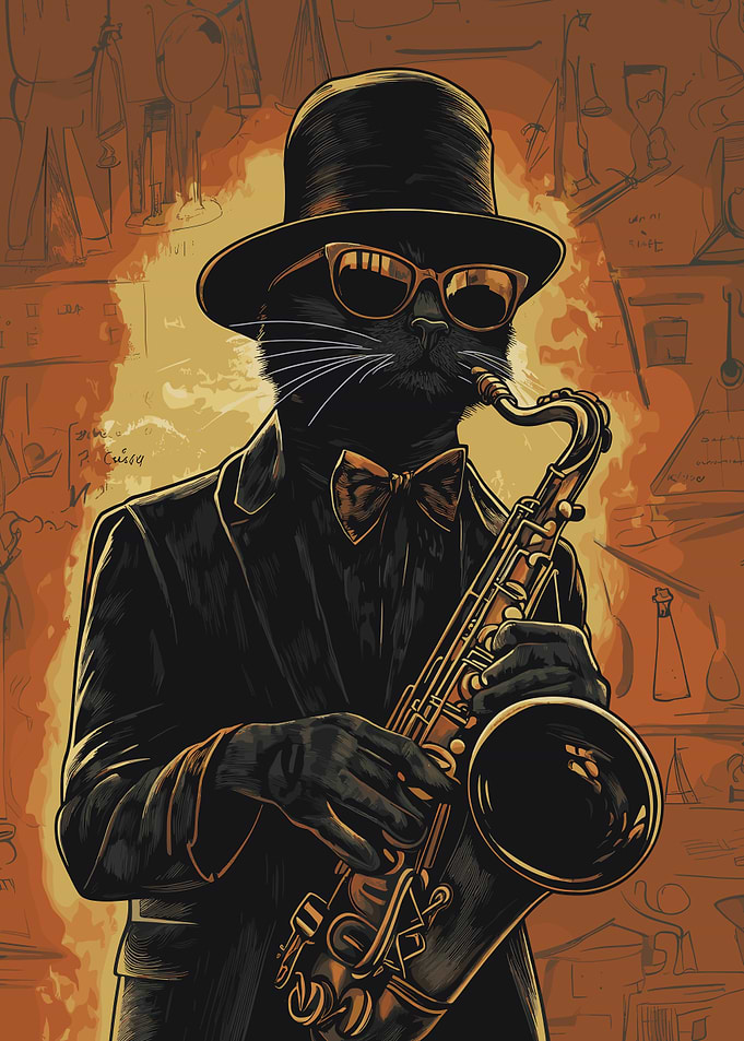Original Cat Saxophonist