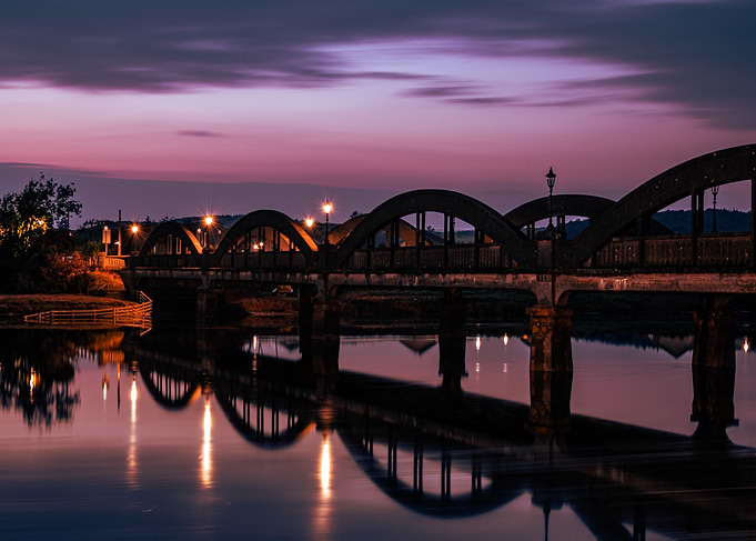 Kircubright Bridge at Dusk