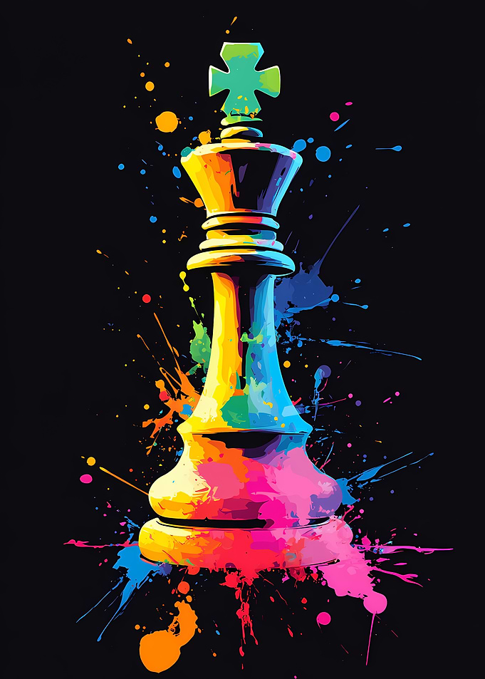 King Chess Piece Art