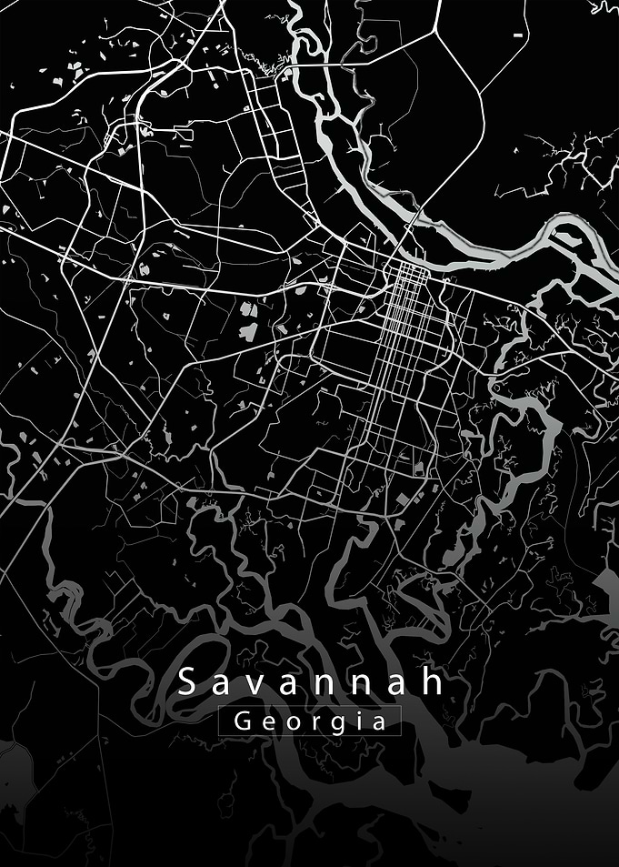 Savannah Georgia City Map