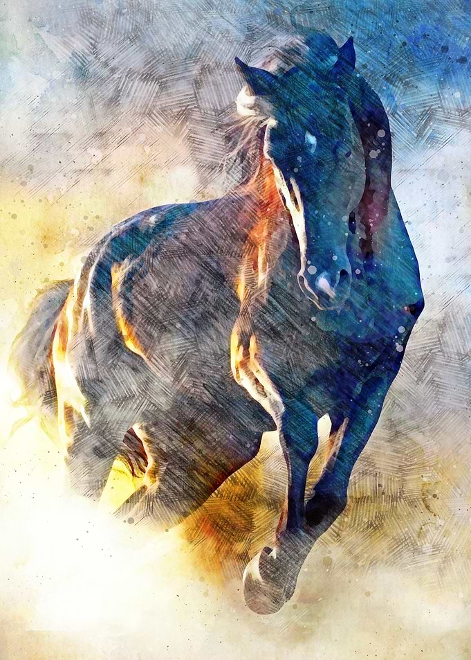 Horse Watercolor