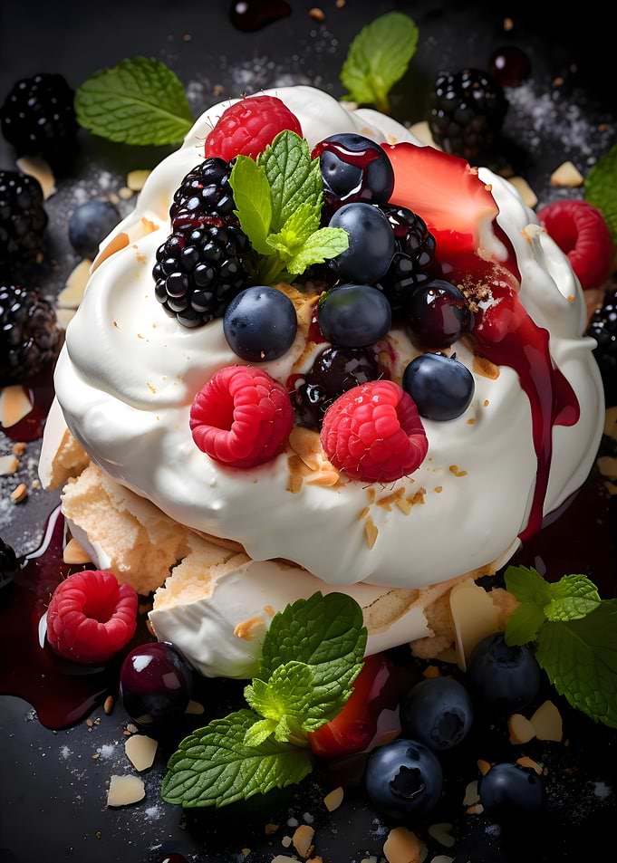 Berry Pavlova Dessert