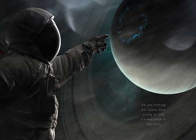 Astronaut and Planet