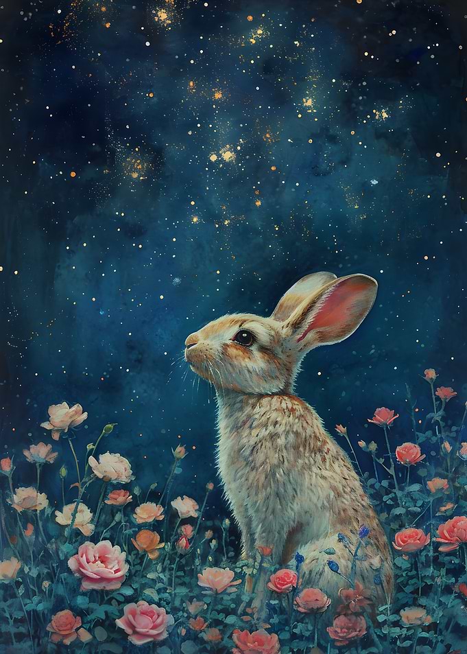 Rabbit Gazing at Stars
