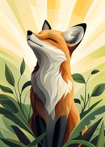 Smiling Fox in Sunlight