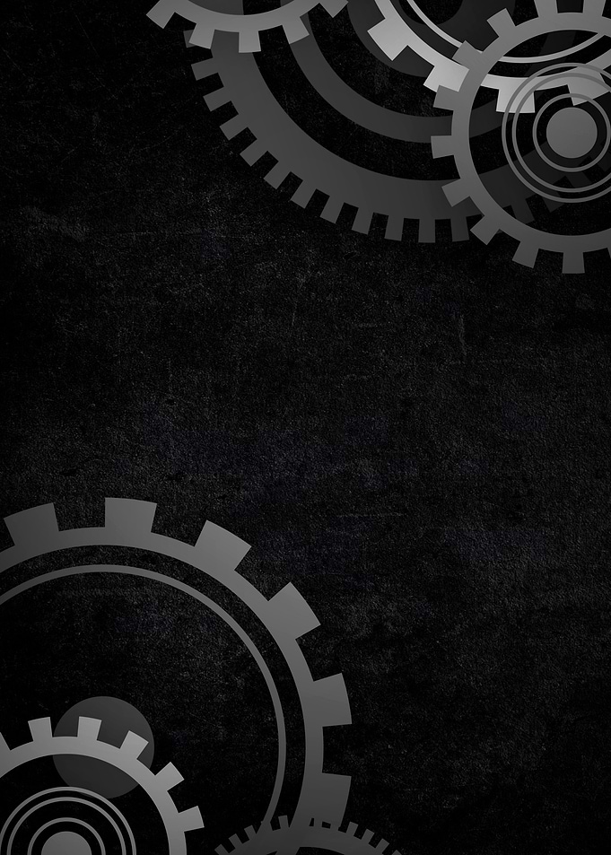 Grey Gears on Black