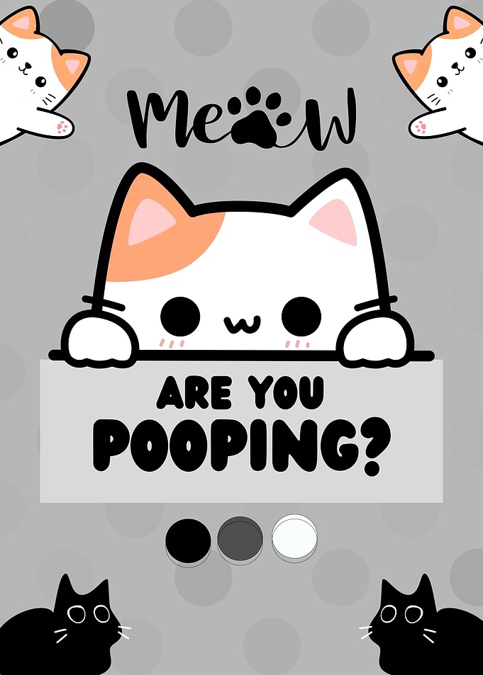 Cat Meme - Are You Pooping?